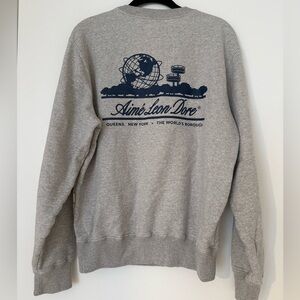Aime Leon Dore Unisphere Gray Crewneck Sweater